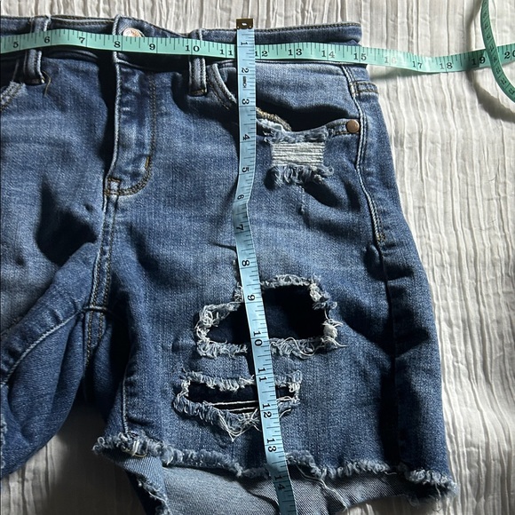 Judy Blue Women's Ripped Jean Shorts - Classic Blue - Picture 8 of 10